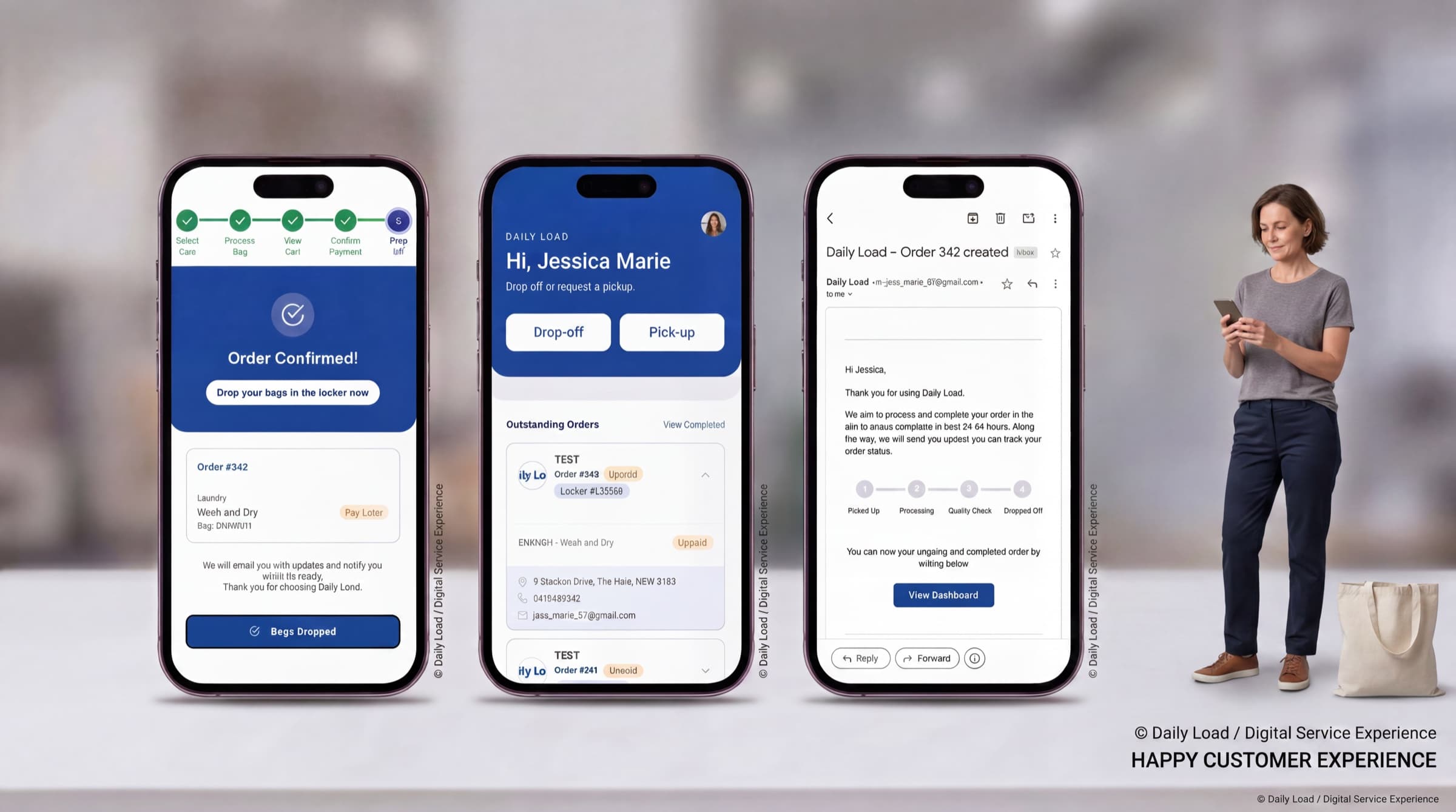 Laundrify customer experience — scan, order, pay, track